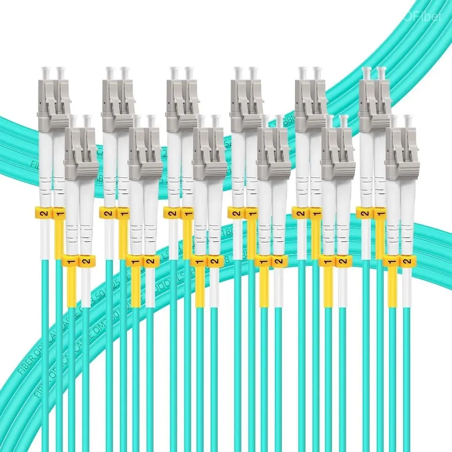 FLYPROFiber OM3 LC to LC Fiber Patch Cable 1M 6-Pack