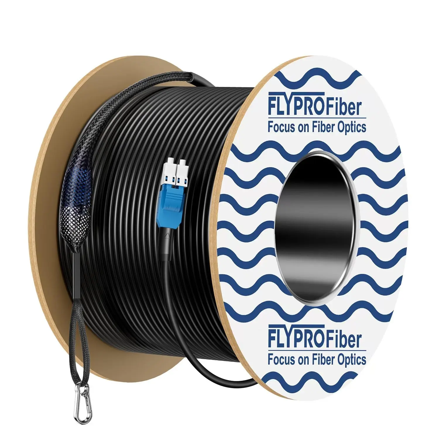 FLYPROFiber OS2 Outdoor Armored Fiber Optic Cable 50m LC Duplex